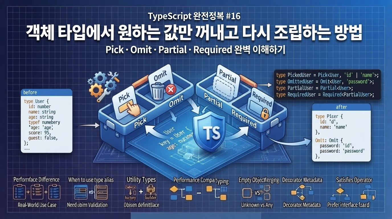 TypeScript 인덱스드 액세스 타입과 매핑된 타입으로 객체 타입을 변환하는 방법을 설명하는 대표 이미지