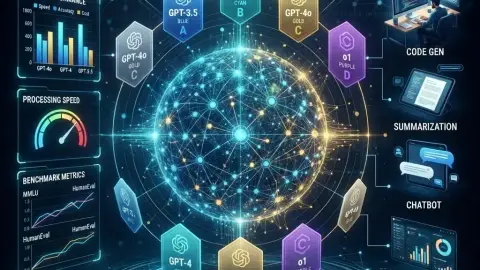 OpenAI LLM 모델 라인업과 실무 활용 전략을 표현한 대표 이미지