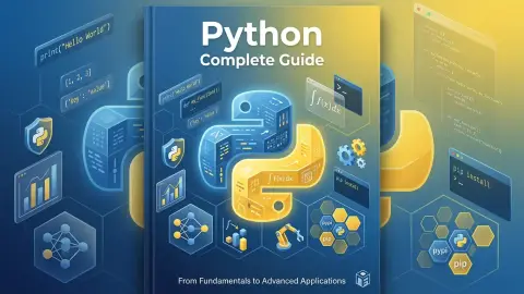 Python 입문과 AI 개발 학습 흐름을 표현한 기술 일러스트