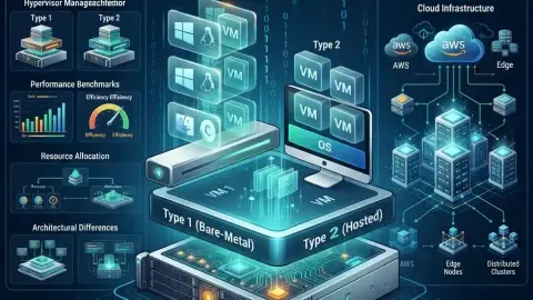Hypervisor 기반 클라우드 가상화 인프라를 표현한 대표 이미지